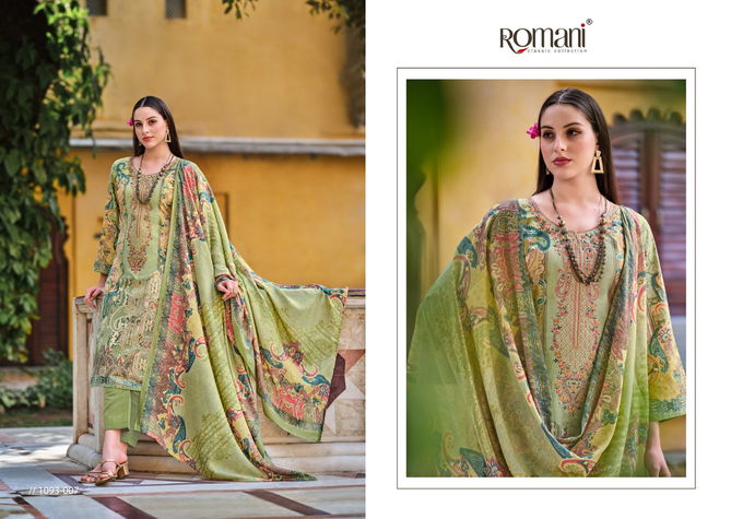 Aarzu Vol 10 By Romani Cotton Printed Embroidery Dress Material Orders In India